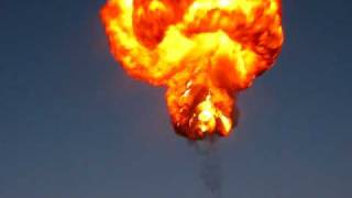 Giant Fireball and Smoke Rings at Burning Man 2008