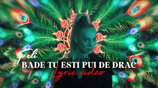 Feli - Bade tu esti pui de drac | Lyric Video