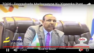 Toos Garowe; Doorashada madaxwayne ku xigeenka Puntland