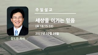 김도완 목사/뉴저지장로교회/2023-1022/세상을 이기는 믿음/요 16:25-33