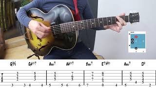 Jazz Guitar Chord Progression Exercise