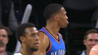 Russell Westbrook THUNDEROUS Dunk vs Pistons, Sends Ball Flying After It Hits His Chest!