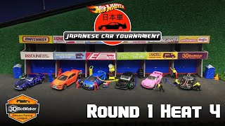 R1H4 Japanese Car Tournament | Hot Wheels JDM Diecast Racing