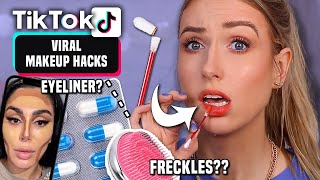 Testing VIRAL MAKEUP & HACKS... is anything worth trying??