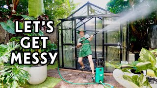 Greenhouse Spring-Clean & Repotting all plants in it