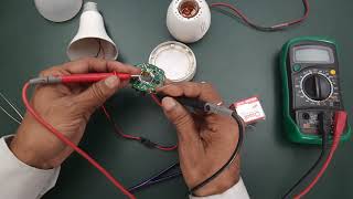 AC DC Bulb Repairing | Inverter Led Bulb Repair | AC DC Rechargeable Led Bulb Component Testing