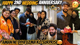 Uzma Or Aman Ki 2nd Wedding Anniversary😍Aman Ne Diya Surprise❤️Nikkah Anniversary🥰Aman’s Family