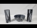 How to Pour a Vase & Bowl Set in Black & White