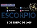 horóscopo diario escorpio 3 de enero de 2025.