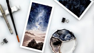 Watercolor GALAXY painting for beginners - step up with your galaxies
