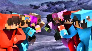 Cash and Nico and Zoey and Shady vs Omz and Roxy and Lily and Luke in Minecraft
