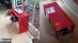 Junior Giant Edge Red glossy extending console dinner table