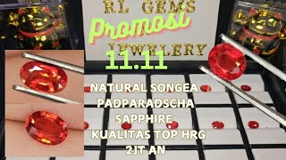 Promosi 11:11 Sale Natural Songea Padparadscha sapphire 12 pcs Kualitas Top Hrg Termurah