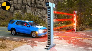 Cars vs Laser Gate 😱 BeamNG.Drive