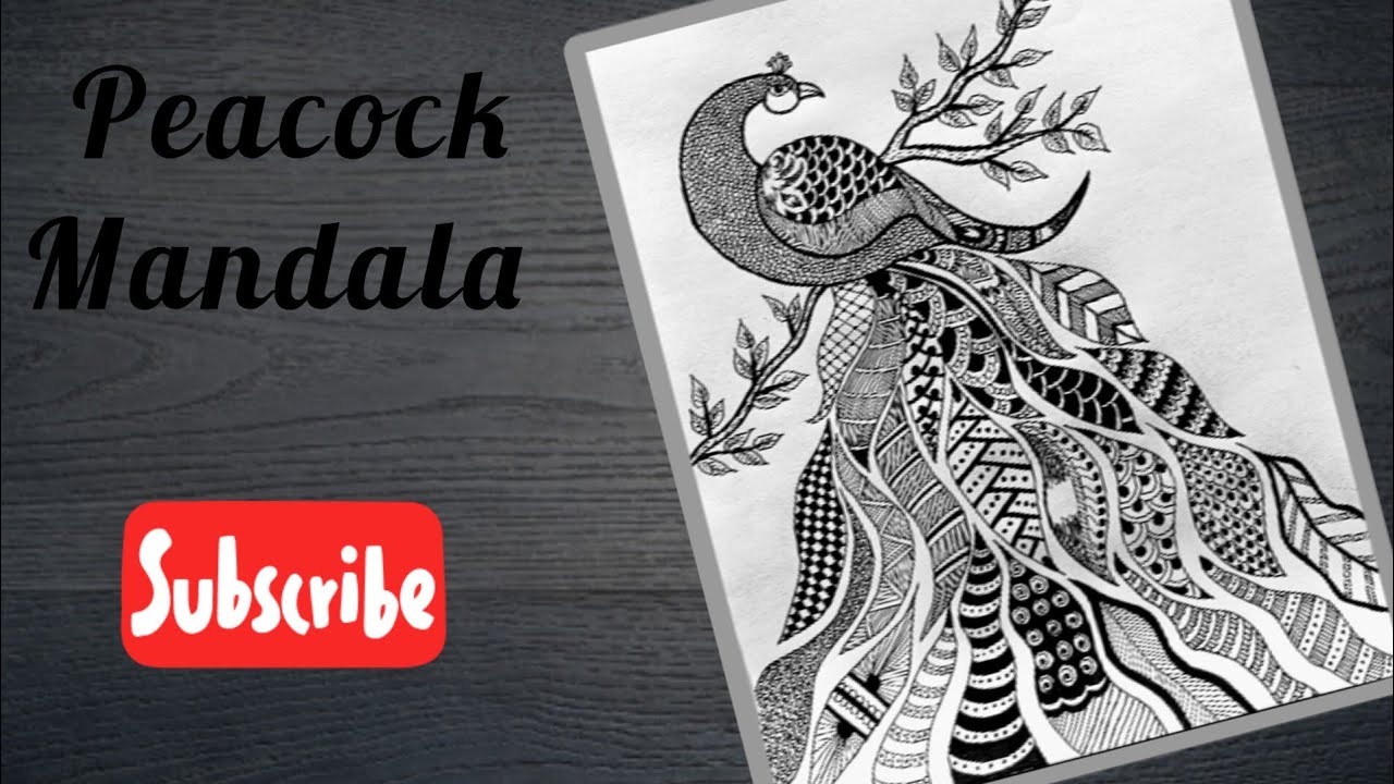 How To Draw A Peacock Mandala/ Peacock Mandala For Beginners/Peacock ...