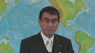 【内閣改造】外務相に河野太郎氏　外務省で就任会見（2017年8月3日）