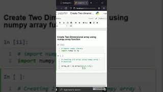 Creating 2-Dimensional array using numpy array function | Codersarts