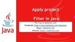 Apply project Filter in java servlet