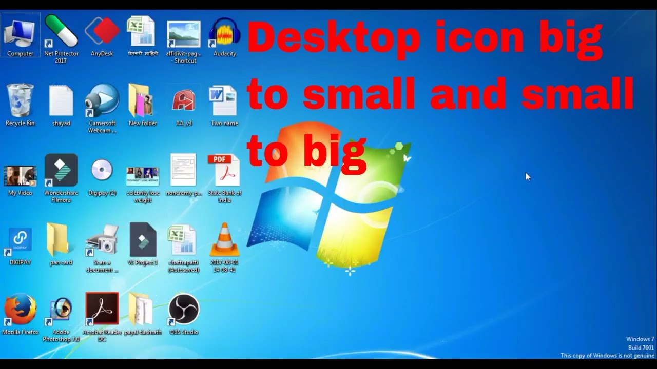 Windows 10 Desktop Icon Size : Change Size Of Desktop Icons In Windows ...