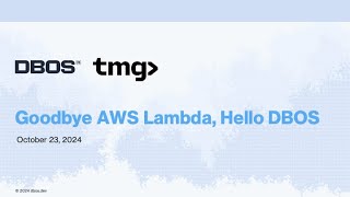 Goodbye AWS Lambda, Hello DBOS