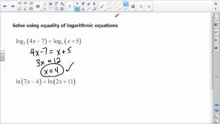 Algebra 2 - Solving Exponential & Logarithmic Equations