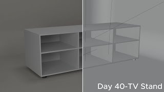 100 Days-100 Blender Models! Day 40-Tangkula TV Stand!