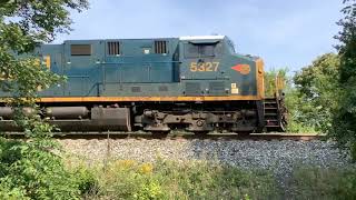 Csx 5327 sticker unit leading on the Garrett sub!!!!