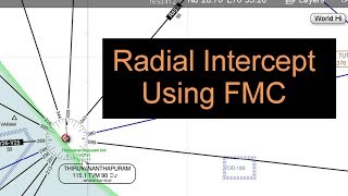 B737 Radial Intercept Using FMC (PMDG)