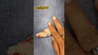 Stitching a hole in jeans /ซ่อมกางเกงยีนส์ขาด ด้วยมือ