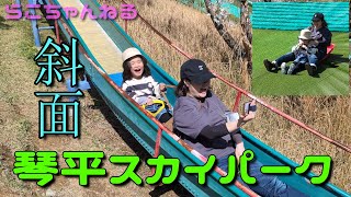 【長崎】山の上だから景色もきれい！！何より斜面を利用した遊具が最高！！琴平スカイパークで遊んできた！！【大村】