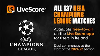 LiveScore: UEFA Champions League Live-Streaming Announcement