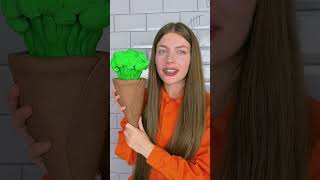 Chocolate 🍦🥦 VS Real Food Challenge #shorts