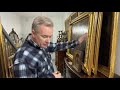 The ochre sides of antique gilt picture frames