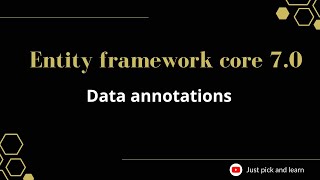 Part-20: Data annotations in entity framework core | Entity framework core 7.0 tutorial |ef core