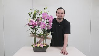 『6月のゆりの展示会』より、新しい出会いを求めて。〜八重ユリのアレンジメント〜