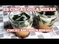 RESEP ES CINCAU GULA MERAH PALING SEGER HOME MADE BIKIN SENDIRI DARI DAUN CINCAU ASLI