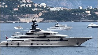 Mega-yacht KISMET • Lurssen Project Global.Outstanding \u0026 Elegant. Departing Monaco @emmansvlogfr