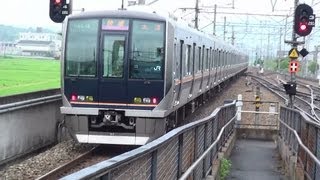 朝のJR西321系の新三田始発6時17分発快速JR東西線経由木津行き　新三田駅