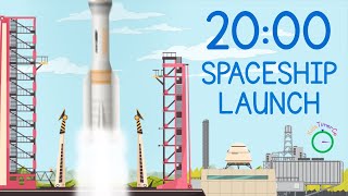 20 Minute Rocket Launch Countdown! 🏗️ Full Rocket Build & Launch Visual Timer