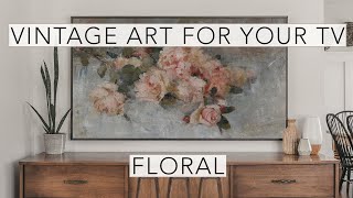 Floral | Turn Your TV Into Art | Vintage Art Slideshow For Your TV | 1Hr of 4K H