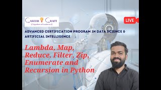 Lambda, Map, Reduce, Filter, Zip, Enumerate and Recursion in Python