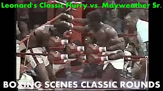 Sugar Ray Leonard's Classic Flurry vs. Floyd Mayweather Sr.