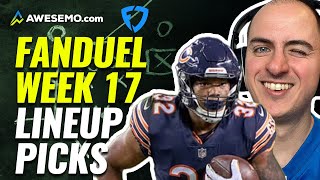 NFL DFS: Build WINNING FANDUEL Week 17 NFL DFS Lineups w/ Alex Baker | Daily Fantasy Football Picks
