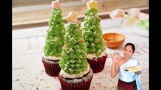 คัพเค้กคริสต์มาส เนื้อฟูนุ่ม เค้กปาร์ตี้|Christmas Cupcake|ครัวแม่นาย|Krua Maenai