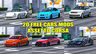 20 FREE CARS MODS FOR ASSETTO CORSA 2025 + DOWNLOAD LINKS