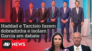 Motta e Amanda Klein comentam debate na Globo dos candidatos ao governo de São Paulo