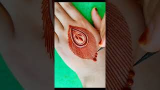Summer Special Feather Mehndi Tattoo Design for Finger | Elegant Short Hand Tattoo Design