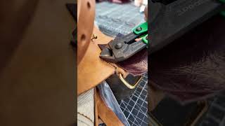 How to install copper rivets#shorts #bagmaking #leather #bag #brass  #shortsvideo #copper #rivet