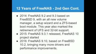 LinuxFest Northwest 2017: Three Generations of FreeNAS: The World's most popular storage OS turns 12