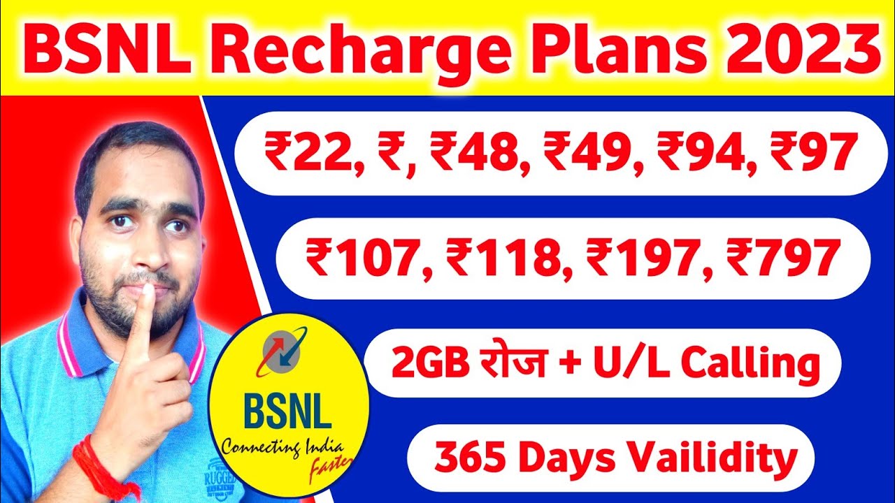 BSNL Recharge Plans 2023 | BSNL 4G Recharge Plans | BSNL Validity ...